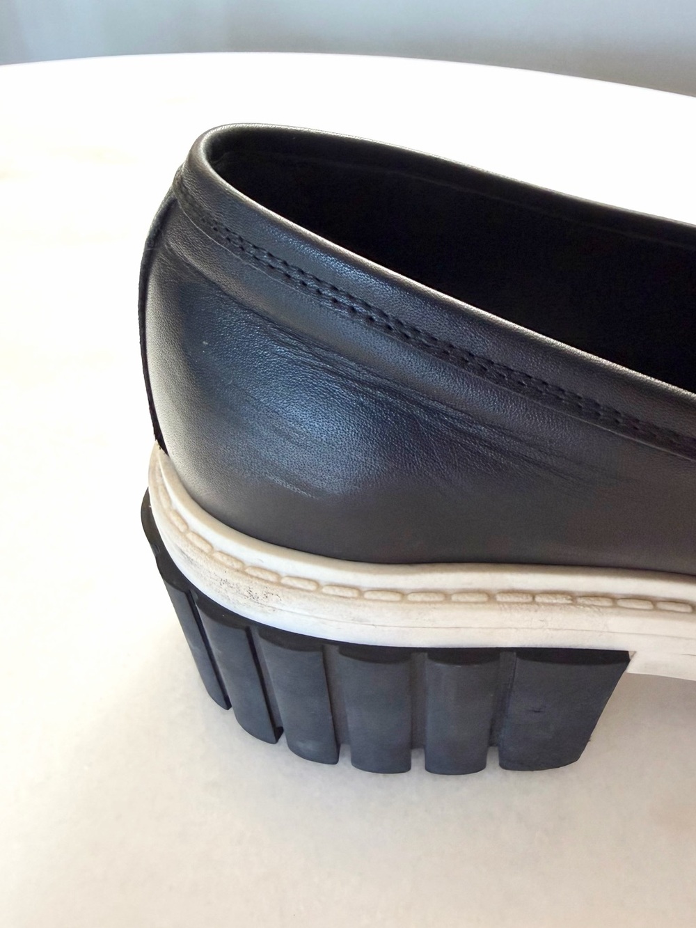 L’INTERVALLE Black Leather Platform Loafers - Picture 7 of 7